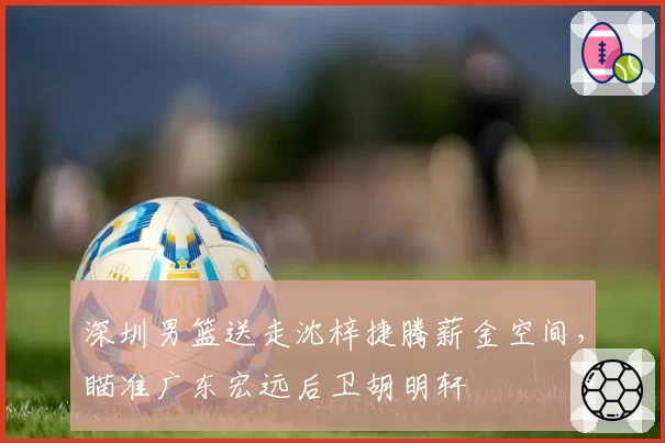 深圳男篮送走沈梓捷腾薪金空间，瞄准广东宏远后卫胡明轩